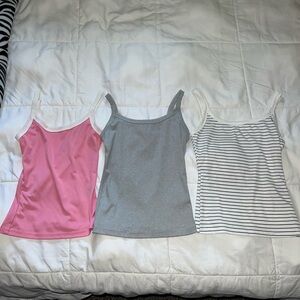 SHEIN Trio of Camisoles - Pink, Gray, and Striped